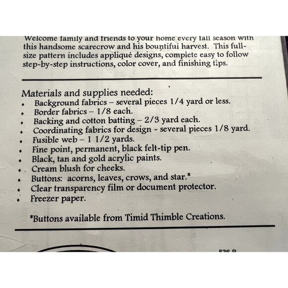 quilt pattern mini quilt blocks scarecrow fall thanksgiving - Picture 5 of 6